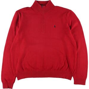 古着 ラルフローレン Ralph Lauren POLO by Ralph Lauren コットンニットハーフジップセーター メンズXXL /eaa315017