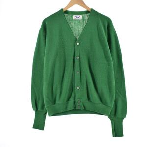 古着 70年代 ジェイシーペニー J.C.Penney THE FOX Sweater アクリルニットカーディガン メンズL ヴィンテージ /eaa324404