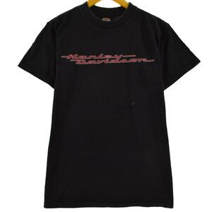 古着 90年代 HOLOUBEK Harley-Davidson ハーレーダビッドソン 両面プリント モーターサイクル バイクTシャツ USA製 メンズM /eaa317163