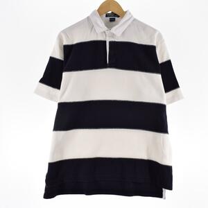 古着 ラルフローレン Ralph Lauren POLO RALPH LAUREN ボーダー柄 半袖 ラガーシャツ メンズL /eaa327354