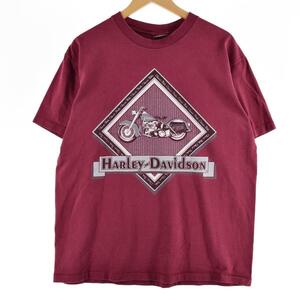 古着 90年代 ハーレーダビッドソン Harley-Davidson モーターサイクル バイクTシャツ USA製 メンズL ヴィンテージ /eaa317470