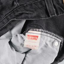 古着 90年代 リーバイス Levi's 550 ブラックジーンズ テーパードデニムパンツ USA製 メンズw31 ヴィンテージ /eaa329073_画像3