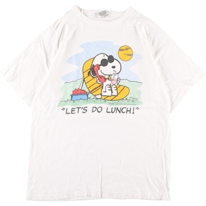 古着 90年代 NUTMEG SNOOPY スヌーピー キャラクタープリントTシャツ USA製 メンズL ヴィンテージ /eaa329706