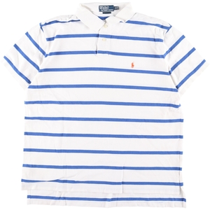 古着 ラルフローレン Ralph Lauren POLO by Ralph Lauren 半袖 ボーダー ポロシャツ メンズXL /eaa331431