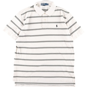 古着 ラルフローレン Ralph Lauren POLO by Ralph Lauren 半袖 ボーダー ポロシャツ メンズXL /eaa331433