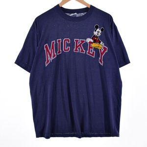 古着 90年代 Velva Sheen MICKEY MOUSE ミッキーマウス キャラクタープリントTシャツ USA製 メンズXL ヴィンテージ /eaa320191