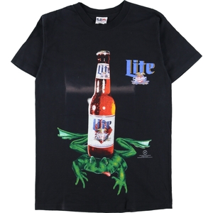 古着 90年代 Littlefield Adams Miller Lite ミラーライトビール アドバタイジングTシャツ USA製 メンズM ヴィンテージ /eaa331808
