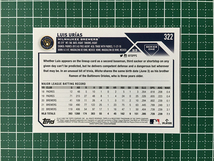 ★TOPPS MLB 2023 SERIES 1 #322 LUIS URIAS［MILWAUKEE BREWERS］ベースカード「BASE」★_画像2