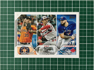 ★TOPPS MLB 2023 SERIES 1 #311 JUSTIN VERLANDER／DYLAN CEASE／ALEK MANOAH ベースカード「LEAGUE LEADERS」★