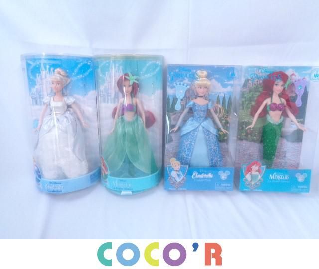ディズニー、プリンセス、パービー、マテルのエルサ、アリエルのお人形