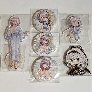 ホロライブ×極楽湯 フロライフ限定 白銀ノエル 6点セット アクリルスタンド2種/缶バッジ3種/ラバーストラップ Hololive Shirogane Noel