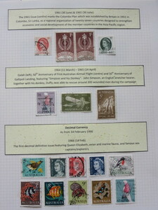  Australia stamp 1961&1965( used 4 sheets ),1964-1965( used 3 sheets ),1966( used 10 sheets )