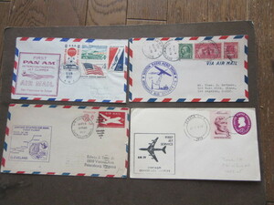  America air mail 4 through 1959 year San Francisco,1928 year BOSTN,1953 year CLEVELAND,1959 year CHICAGO 1959 year San Francisco