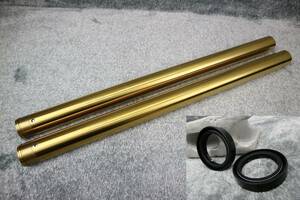 　Ｒ１－Ｚ　インナーチューブ３８π　６００ｍｍ　金　オイルシール付　/ゴールド3XCリプロ フロントフォーク38mm STD メッキ インナー