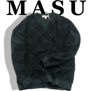 新品 MASU 【エムエーエスユー】クローバー パイル スウェット 黒 ブラック 46 定価３万８００円 ★351707 CLOVER PILE SWEATSHIRTS