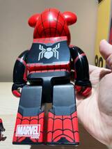 蔵出し 中古美品　BE@RBRICK Spider Man upgraded suit スパイダーマン アップグレードスーツ 100% & 400%_画像6