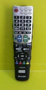 即発送！TV-6339 ■SHARP シャープ　テレビリモコン　GA933WJSA ■　動作品　保証付