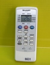 SH-6631 ■SHARP　シャープ　エアコン　リモコン　A814JB ■　動作品 保証付 _画像1