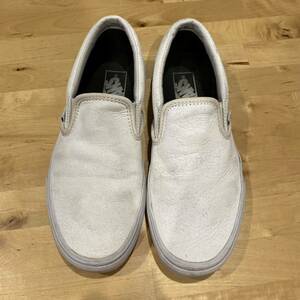 VANS バンズ スリッポン TB9C ホワイト レザー 24.5cm