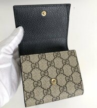 特別セール！新品同様 GUCCI グッチ GGマーモント 二つ折り財布 598587 GGスプリーム 小銭入れ コンパクトウォレット レディース メンズ_画像8