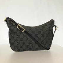 美品 GUCCI グッチ GGキャンバス ハンドバッグ ブラック 32160 ワンショルダー アクセサリーポーチ レディース 質屋の質セブン_画像1