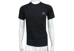 ts-adidas-S14033-Bk-XS アディダス メンズ 半袖 Ｔシャツ ロゴ クルーネック インポート USサイズ スポーツ トレーニング ブラック XS