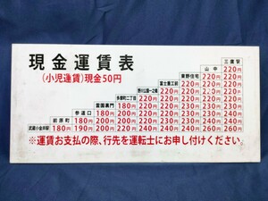 小田急バス鷹51系統（三鷹駅〜武蔵小金井駅南口）の運賃表示板　2021年廃止系統