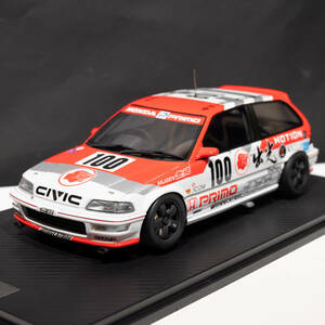 ONEMODEL ワンモデル 1/18 HONDA CIVIC EF9 無限 出光 モーション Gr.A 1990 JTC #100 中子修 岡田秀樹 ホンダ シビック 模型 #ST-01263