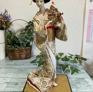 日本人形 芸妓 扇子付き