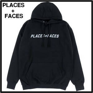 M【PLACES+FACES P+F 3M LOGO HOODIE / BK プレイシーズフェイシーズ パーカー リフレクティブ】