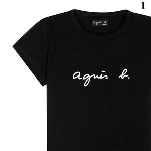 1(S) 新品【agnes b. FEMME S137 TS ロゴTシャツ Black アニエスベー フェム ロゴTシャツ ブラック 正規品】