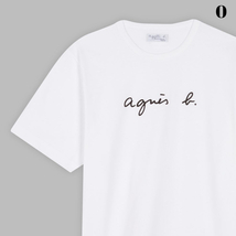0 新品 本物【agnes b. HOMME S137 TS ロゴTシャツ White アニエスベー Tシャツ オム ロゴTシャツ メンズ ホワイト】_画像1