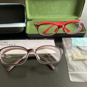 JINS pollen for glasses Kids for red Brown 