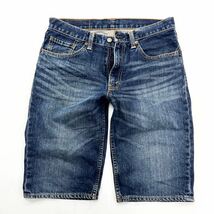 LEVIS ☆ SP702-0006 702 ヒゲ＆縦落ち◎ デニム ハーフパンツ ショートパンツ W32 春夏 アメカジ ストリート 古着MIX リーバイス■Ja5856_画像2