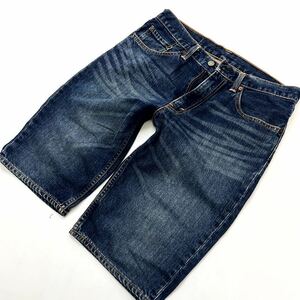 LEVIS ☆ SP702-0006 702 ヒゲ＆縦落ち◎ デニム ハーフパンツ ショートパンツ W32 春夏 アメカジ ストリート 古着MIX リーバイス■Ja5856