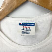 Champion ☆ デカロゴ◎ 一枚で主役◎ ホワイト 半袖 Tシャツ S メンズ アメカジ ストリート スポーツMIX 古着MIX チャンピオン■EF234_画像5