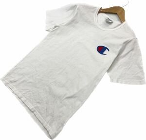 Champion ☆ デカロゴ◎ 一枚で主役◎ ホワイト 半袖 Tシャツ S メンズ アメカジ ストリート スポーツMIX 古着MIX チャンピオン■EF234