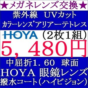 ◆大特価セール◆★ＨＯＹＡ★ カラーレンズ メガネレンズ交換　屈折率1.60 球面 1 HY10