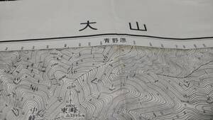 　大山　神奈川県　古地図 地図　資料　地形図　46×57cm　昭和4年測量　昭和30年印刷　書き込み　ヨゴレ　発行　B2214