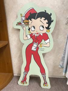 新品 プロモウッドボード サインボード 看板 パネル ローラースケート ダイナー ベティちゃん betty boop アメ雑