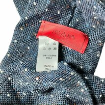 良品 ISAIA イザイア シルクブレンド 7FOLD セッテピエゲ ドット柄 レギュラータイ ネクタイ ネイビー×ホワイト J0202_画像10