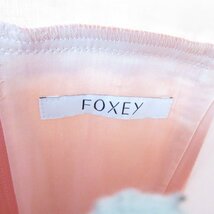 美品 FOXEY フォクシー 2021年限定品 リネン100％ Waltz ワルツ ノースリーブ Aライン ワンピース ドレス 41958 38 アンティークローズ_画像10