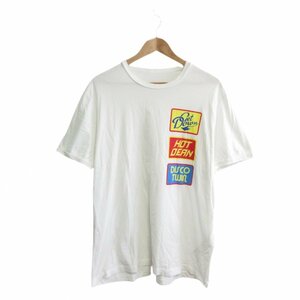 ほぼ美品 20AW Dsquared2 ディースクエアード 半袖 クルーネック プリント Tシャツ カットソー XL ホワイト 白