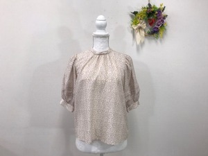 696　レディース　【　JILL by JILL STUART　】新品タグ付　バルーン袖ブラウス（のみ）　サイズ:Ｆ　 色：ベージュドット