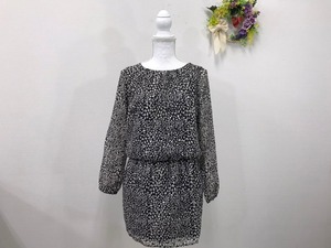 715　レディース　【　PROPORTION BODY DRESSING　】　チュニックワンピース　サイズ:２　 色：黒柄入り