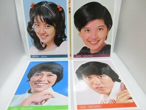 Art hand Auction 非売品 昭和レトロ アイドル 付録 ブロマイド 印刷 8名 岡崎友紀 アグネスチャン 桜田淳子 浅田美代子, タレントグッズ, 写真