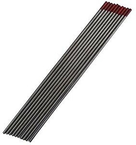  tang stain #4 1.6mmtolium red 10 pcs insertion electrode stick TIG welding direct current for 4242