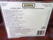 A#2801◆CD◆ Berle Sanford Rosenberg - O Sole Mio! オー・ソレ・ミオ ナポリ民謡集 カンツォーネ olympia OCD 371_画像3