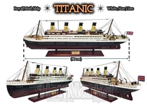 特大 80cm 完成済み 木製模型 TITANIC タイタニック号 豪華客船 LED照明付き 1/340 新品_画像2