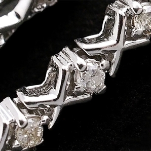 ダイヤモンド/1.00ct デザイン ブレスレット K18WGの画像3